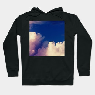 Blue Sky, Clouded Sky Scene, Vintage Wall Art, Cloudy Sky Landscape, Sunny Sky Hoodie